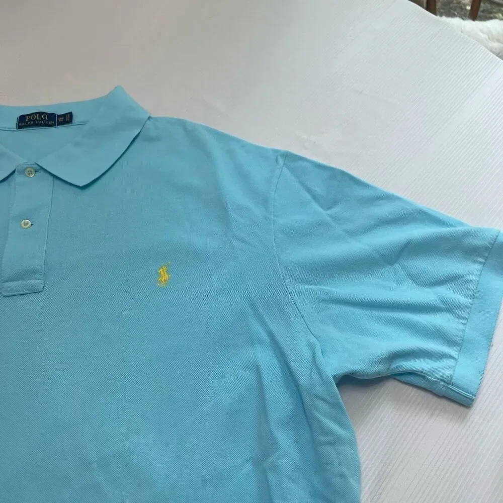 Polo Ralph Lauren Men’s Blue Short Sleeve Polo Shirt Size 3XB